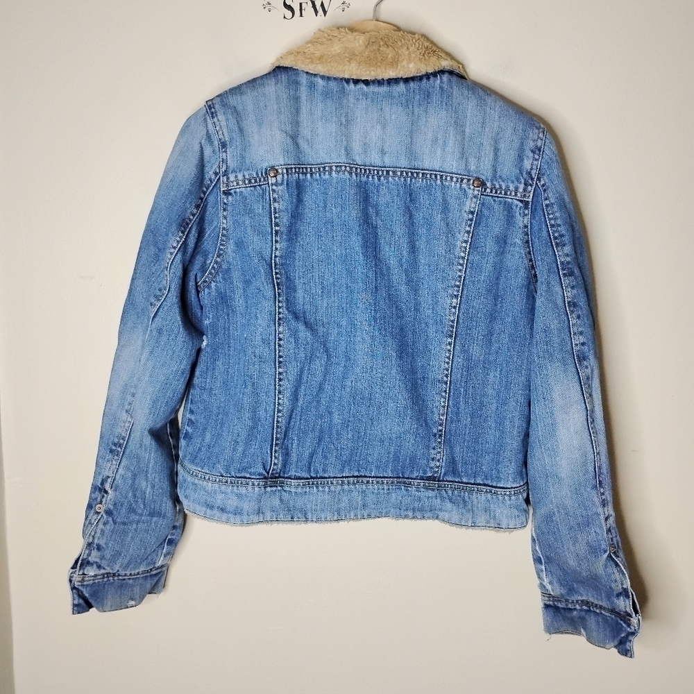 Vintage Old Navy Grunge Denim Trucker Jacket - Picture 10 of 16